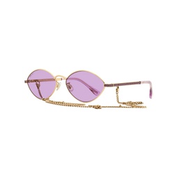 womens chain sunglasses sonny/s s9e13 gold/violet 58mm