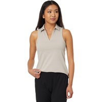 Womens Jockey Active Moisture Wicking Polo Tank With Built In Bra