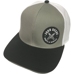John Deere Brand Black High Profile Stretch Fit w/Mesh Backing Hat - 13080466BK