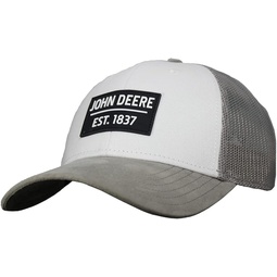 John Deere Faux Suede Trucker Hat Mesh Baseball Cap-Oxford-Os