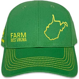 John Deere Toddler Farm State Pride State Outline Youth Childrens Full Twill Hat
