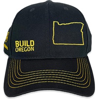 John Deere Build State Pride Full Twill Hat-Black and Grey