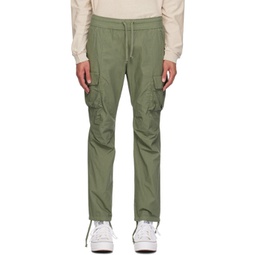 Green Relaxed Cargo Pants 241761M188002