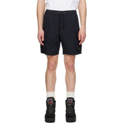 Black Garment-Dyed Shorts 241761M193011