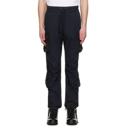 Black Garment-Dyed Cargo Pants 241761M188009