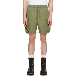 Green Garment-Dyed Shorts 241761M193010