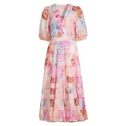 Annalise Silk-Blend Tiered Maxi Dress