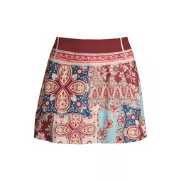 Thena Paisley Active Miniskirt