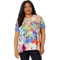 Johnny Was The Janie Favorite Short Sleeve Crew Neck Swing Tee Plus Size