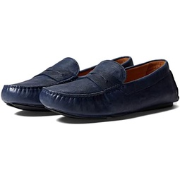 Johnston & Murphy Womens Maggie Penny Blue Moccasin