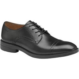 Johnston & Murphy Men’s Ronan Cap Toe Shoes Dress Shoes for Men High Rebound Outsole Leather Upper & Lining Removable, Molded Cushioned Insole