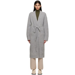 Gray Merino Wool Coat 222936F059007