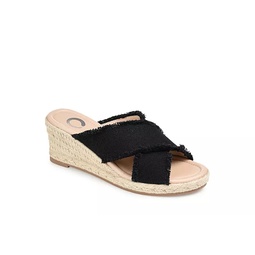 Journee Collection Womens Shanni Wedge - Black