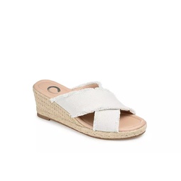 Journee Collection Womens Shanni Wedge - Grey