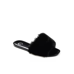 Journee Collection Womens Dusk Slide Sandal - Black