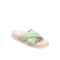 Journee Collection Womens Aveena Footbed Sandal - Pale Green