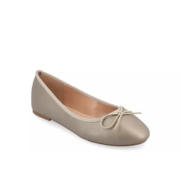 Journee Collection Womens Vika Flat - Pewter