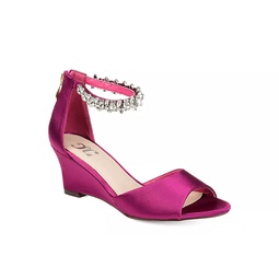 Journee Collection Womens Connor Wedge Sandal - Purple