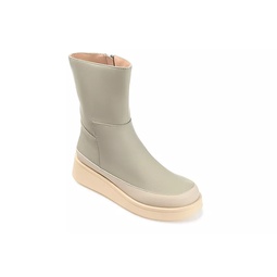 Journee Collection Womens Cristen Ankle Boot - Olive