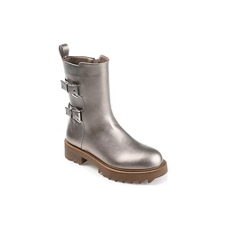 Journee Collection Womens Yasmine Ankle Boots - Pewter