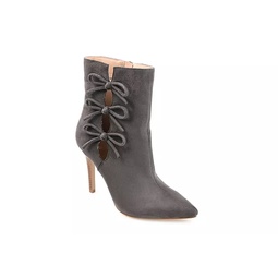 Journee Collection Womens Deandra High Heel Short Boot - Grey