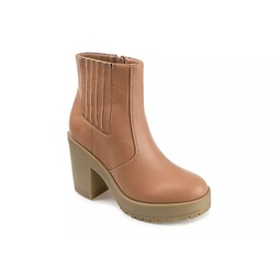 Journee Collection Womens Riplee Platform Ankle Boots - Tan