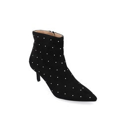 Journee Collection Womens Rossia Pull On Bootie - Black