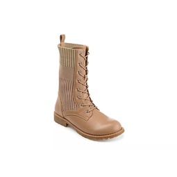 Journee Collection Womens Melei Lace Up Boot - Beige