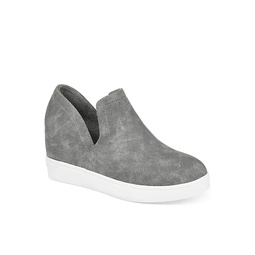 Journee Collection Womens Cardi Wedge Sneaker - Grey