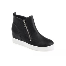 Journee Collection Womens Pennelope Wedge Sneaker - Black
