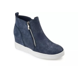 Journee Collection Womens Pennelope Wedge Sneaker - Blue
