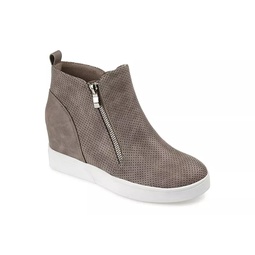 Journee Collection Womens Pennelope Wedge Sneaker - Taupe