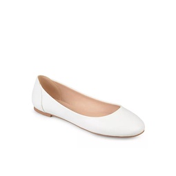 Journee Collection Womens Kavn Flat - White