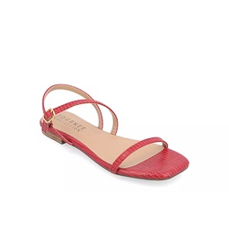 Journee Collection Womens Crishell Flat Sandal - Red