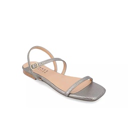 Journee Collection Womens Crishell Sandal - Pewter