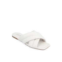 Journee Collection Womens Divyah Flat Sandal - Off White