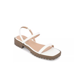 Journee Collection Womens Nylah Platform Sandals - White