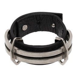 Black Leather Bracelet 241420M142002