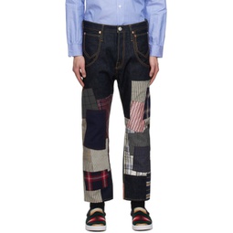 Indigo Levis Edition Patchwork Jeans 231253M186006