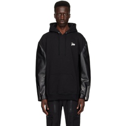 Black Patta Edition Faux-Leather Hoodie 241253M202001
