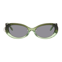 SSENSE Exclusive Green & Black Drew Sunglasses 241235M134005
