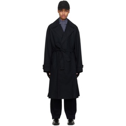 Black Belted Trench Coat 241343M176000