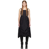 Black Drawstring Midi Dress 241343F054001