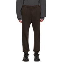 Brown Garment-Dyed Lounge Pants 222343M190006