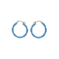 SSENSE Exclusive Blue 701 Hoop Earrings 231905M144000