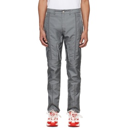 Gray Lock Stitched Trousers 241054M191000