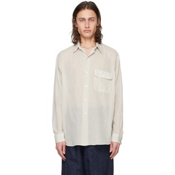 White CPO Shirt 241194M192000