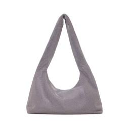 Purple Crystal Mesh Armpit Bag 241493F048026