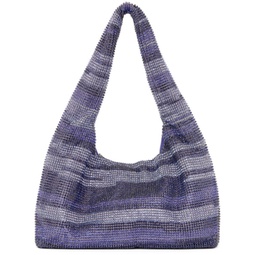 Purple Mini Crystal Mesh Shoulder Bag 231493F048006