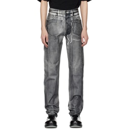 Black Cuboid Jeans 241510M186002